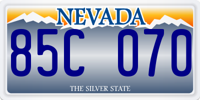 NV license plate 85C070