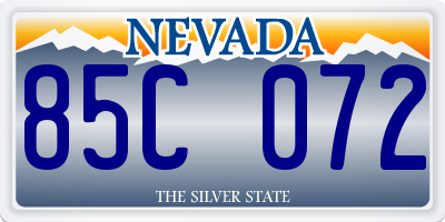 NV license plate 85C072