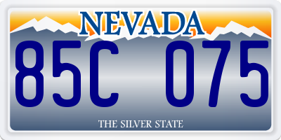 NV license plate 85C075