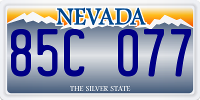 NV license plate 85C077