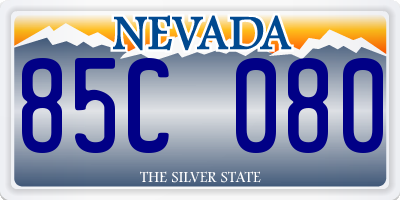 NV license plate 85C080