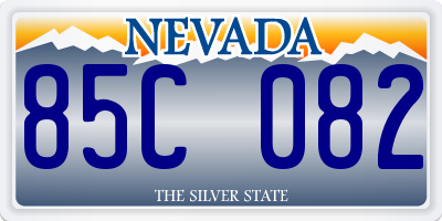 NV license plate 85C082