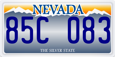 NV license plate 85C083