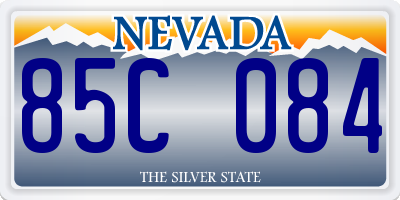 NV license plate 85C084