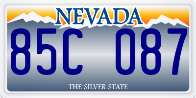 NV license plate 85C087