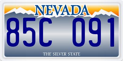 NV license plate 85C091