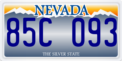 NV license plate 85C093