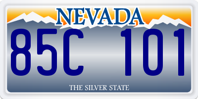 NV license plate 85C101