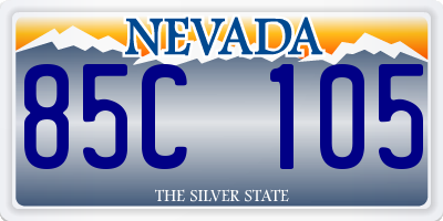 NV license plate 85C105