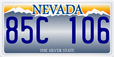 NV license plate 85C106