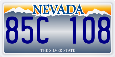 NV license plate 85C108