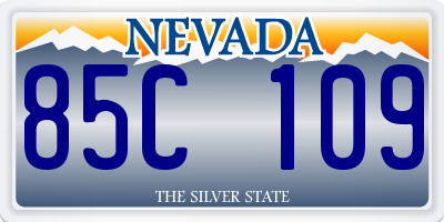 NV license plate 85C109