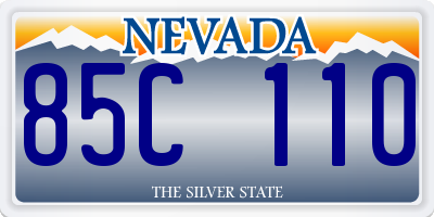 NV license plate 85C110