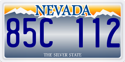 NV license plate 85C112