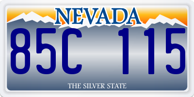 NV license plate 85C115