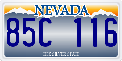 NV license plate 85C116