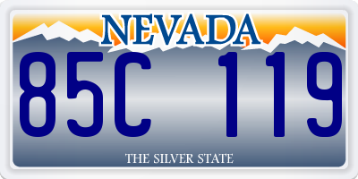 NV license plate 85C119