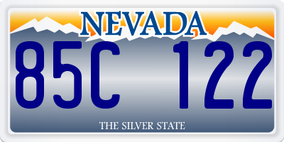 NV license plate 85C122