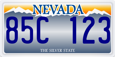 NV license plate 85C123