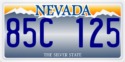 NV license plate 85C125