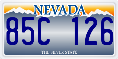 NV license plate 85C126