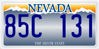 NV license plate 85C131