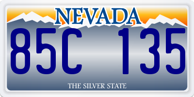 NV license plate 85C135