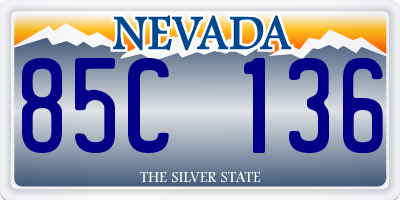 NV license plate 85C136