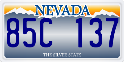 NV license plate 85C137