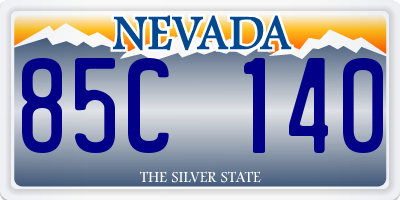 NV license plate 85C140