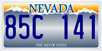 NV license plate 85C141