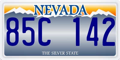 NV license plate 85C142