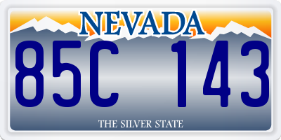 NV license plate 85C143