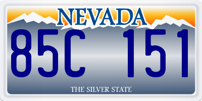 NV license plate 85C151