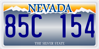 NV license plate 85C154