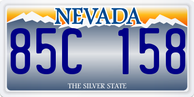 NV license plate 85C158