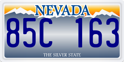 NV license plate 85C163