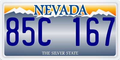 NV license plate 85C167
