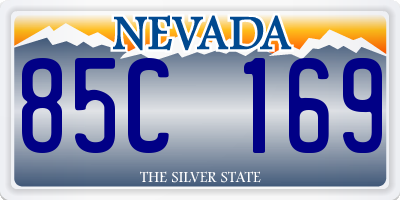 NV license plate 85C169