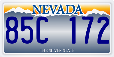 NV license plate 85C172