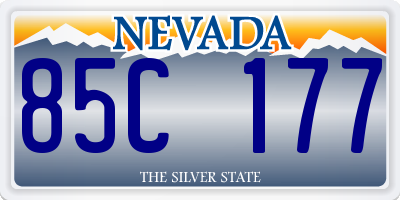 NV license plate 85C177