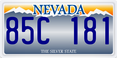 NV license plate 85C181