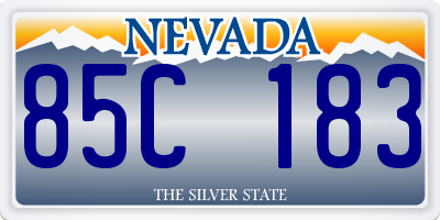 NV license plate 85C183