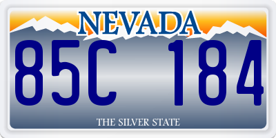 NV license plate 85C184