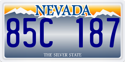 NV license plate 85C187