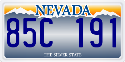 NV license plate 85C191