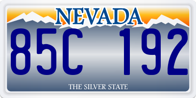 NV license plate 85C192