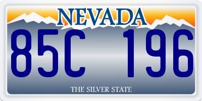 NV license plate 85C196