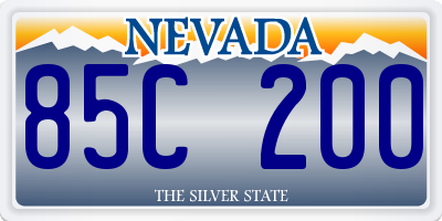 NV license plate 85C200