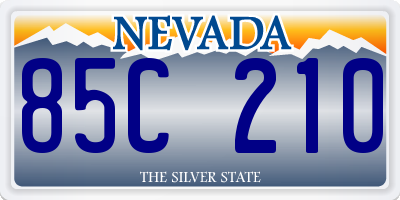 NV license plate 85C210